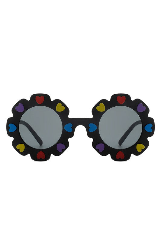 Children Junior Round Circle Heart Sunglasses