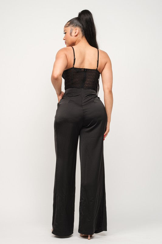 Women's Spider Mesh Top Jumpsuit