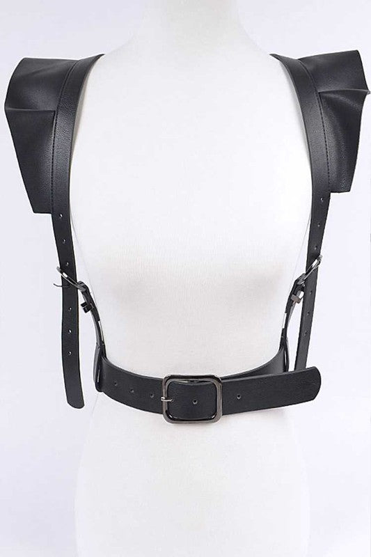 Ruffle Sleeve Harness Belt