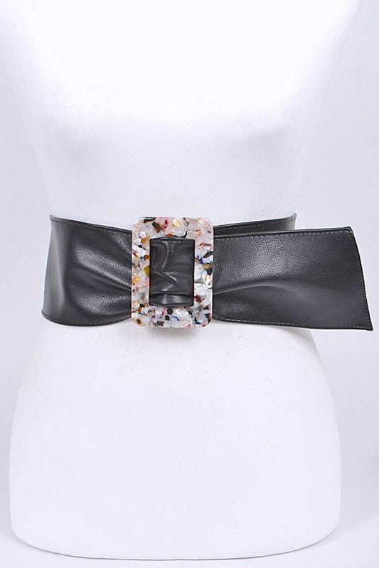 Celluloid Resin Square Bangle Fashion Belt