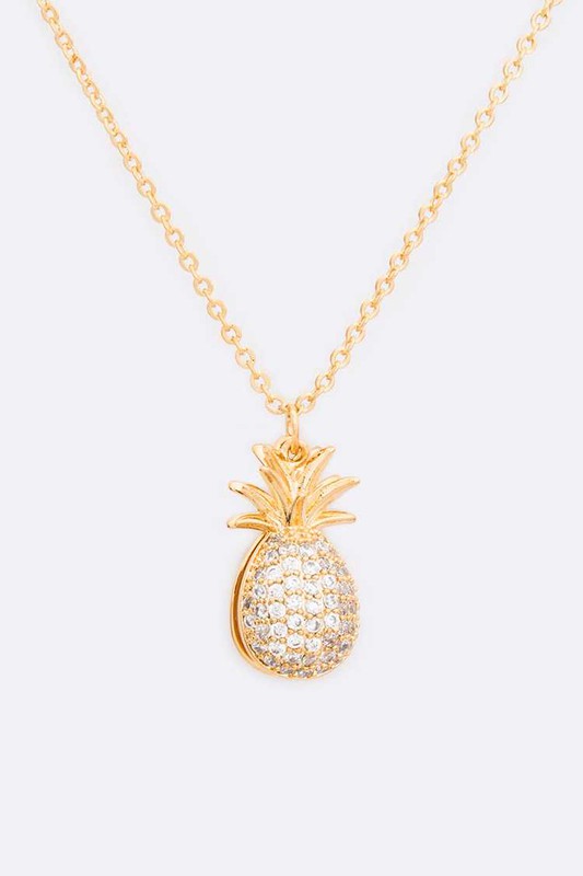 Pineapple Pearl Pendant Necklace