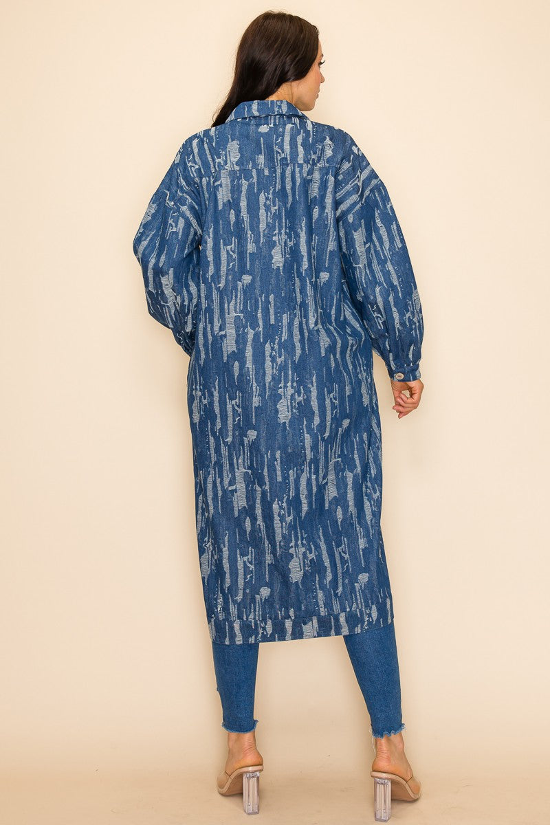 qMpModa Denim Duster Jacket