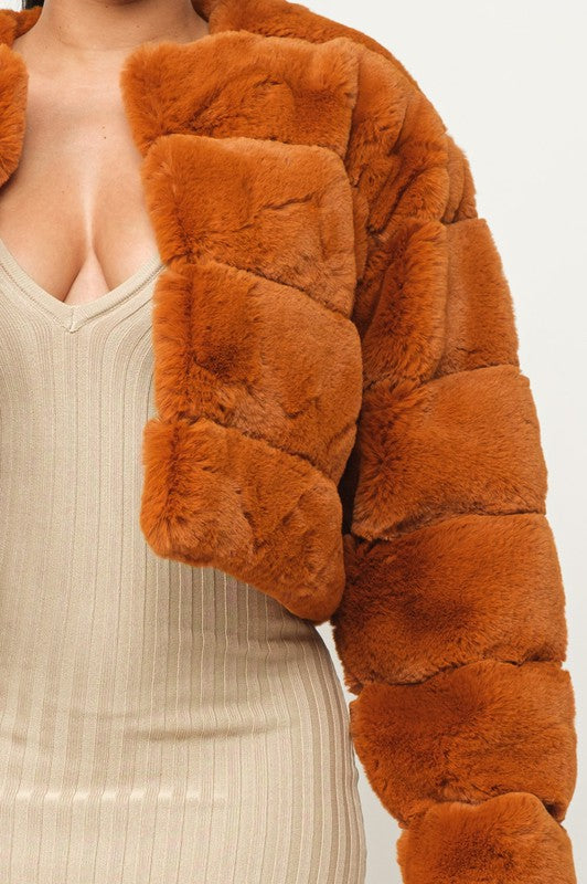 Women's Faux Fur Crop Jacket