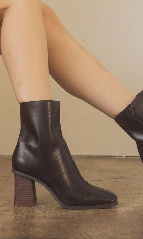 Square Toe Ankle Boots