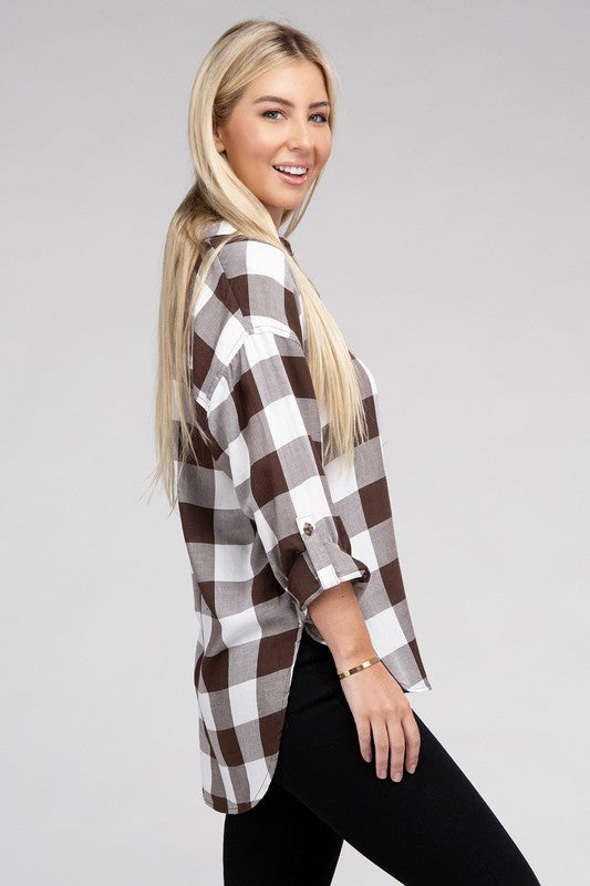 Women's Classic Plaid Flannel Shirt