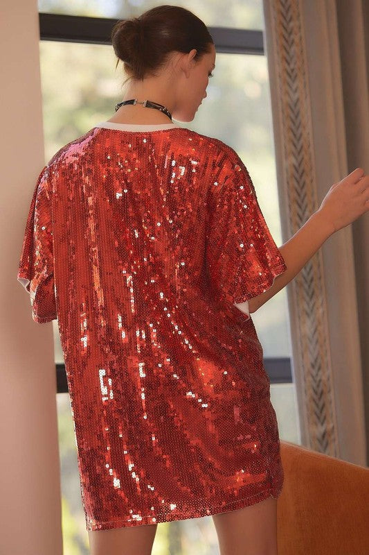 SANTA BABY Sequin Tunic Top