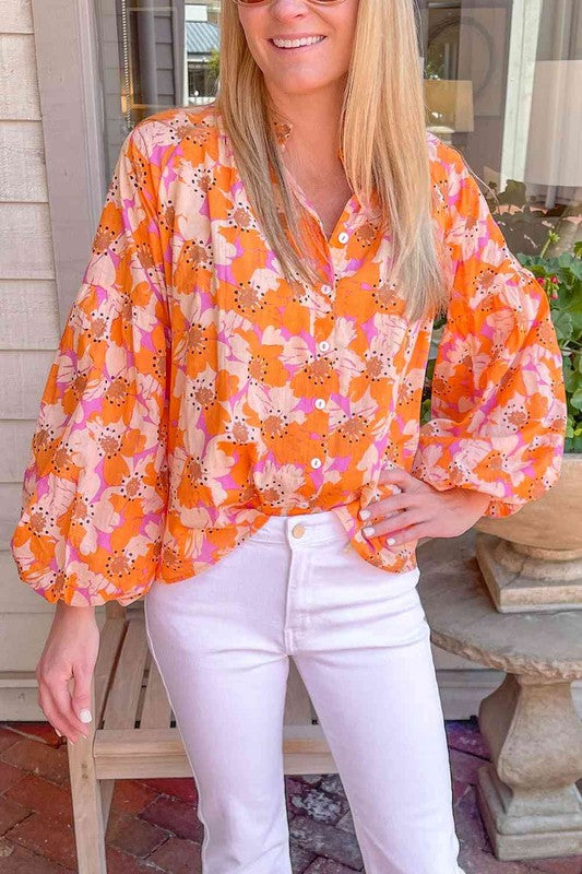 Ashley Balloon Sleeve Blouse