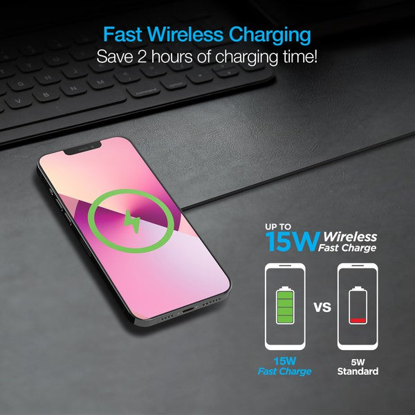 Naztech Alloy Magnetic 15W Wireless Fast Charger