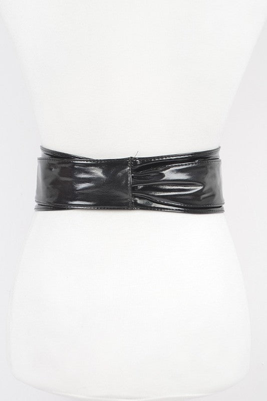 Patent Finish Obi Tie Belt