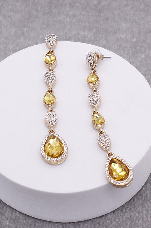 Rhinestone Sparkly Teardrop Earring