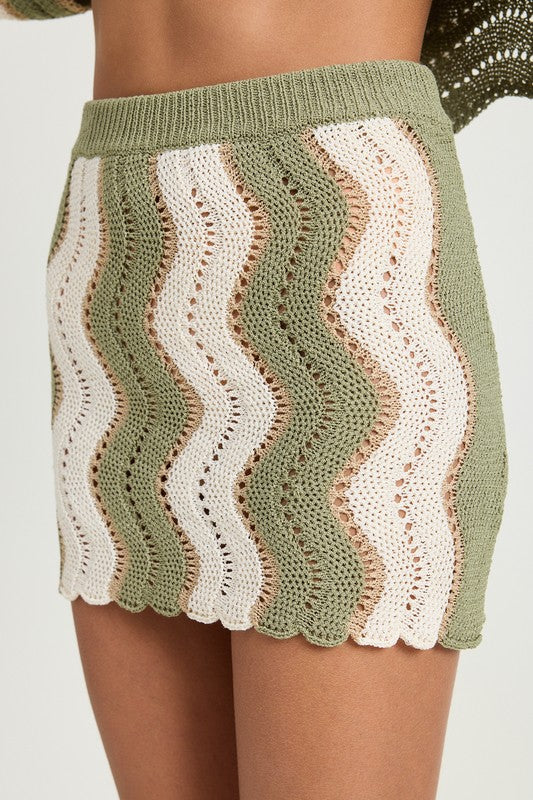 Women's Crochet Mini Skirt