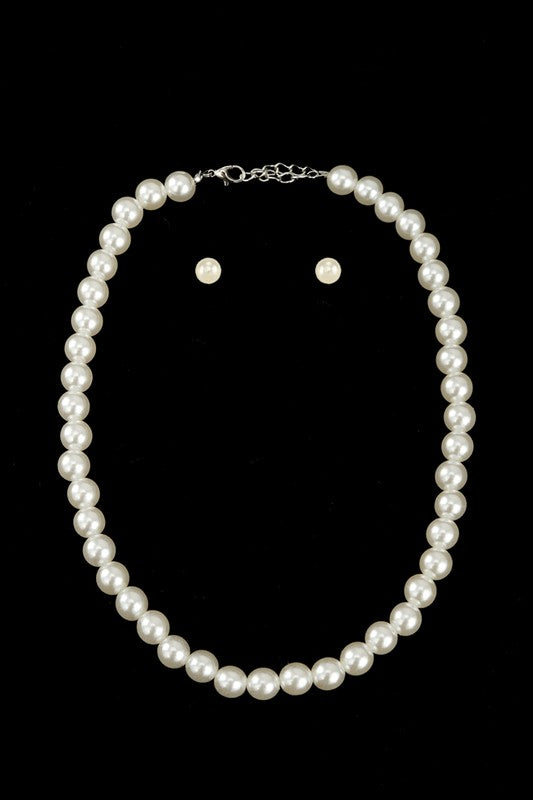 Pearl Beaded Necklace Set