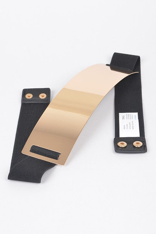 Metal Plaque Iconic Elastic Belt