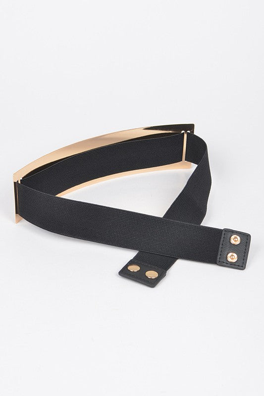 Metal Plaque Iconic Elastic Belt