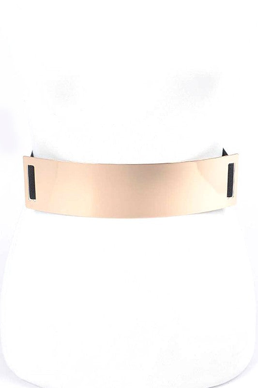 Metal Plaque Iconic Elastic Belt