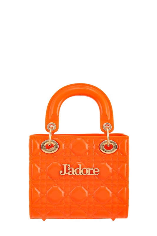 Square JADORE Accent Jelly Purse Flap Bag