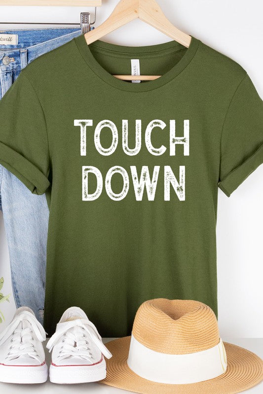 Game Day Football Distressed Touch Down Tee