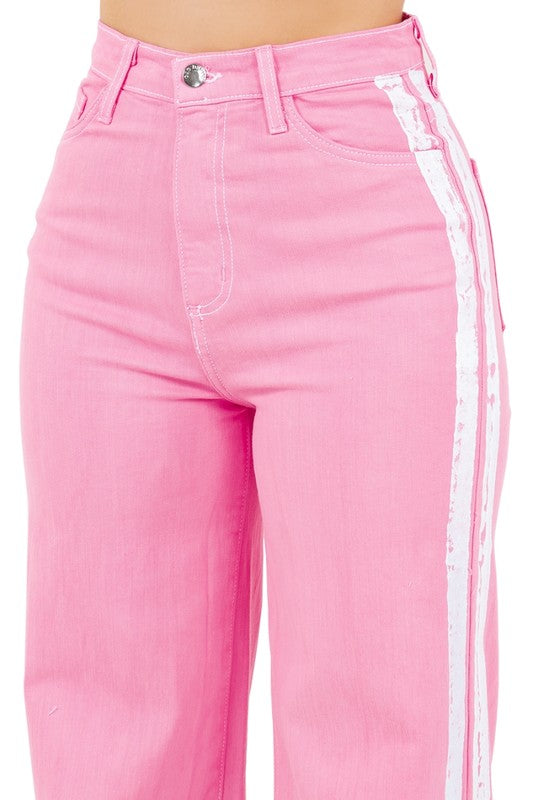 Striped Jean in Pink