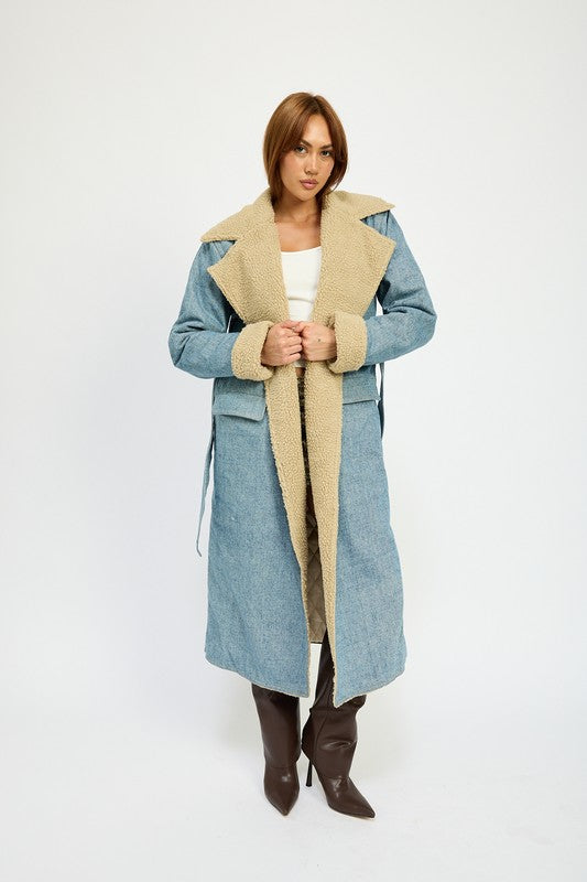 Women’s Denim Maxi Coat