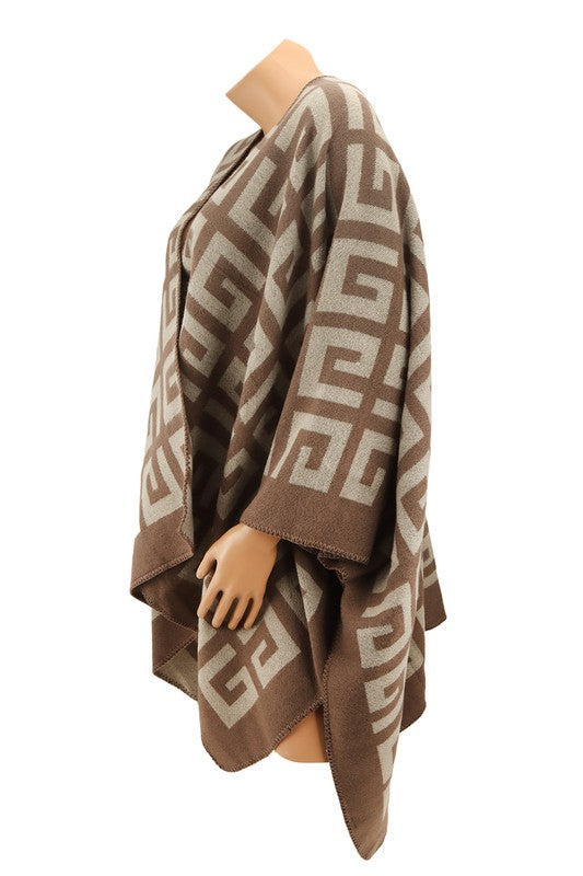 Greek Pattern Poncho