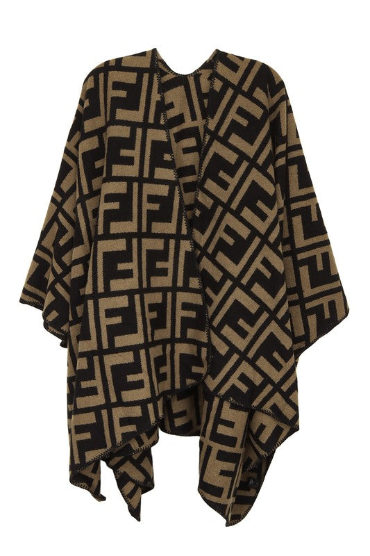 Greek Pattern Poncho