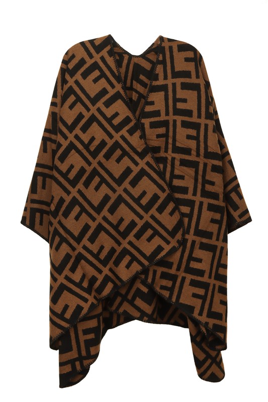 Greek Pattern Poncho