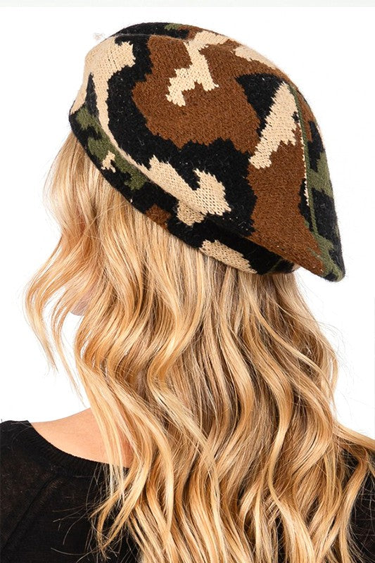 Camouflage Knitted Beret