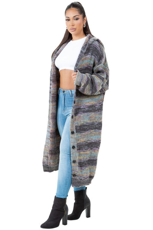 Women's Plaid Fashion Maxi Cardigan