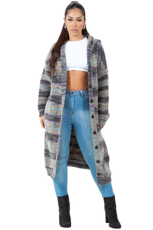 Women's Plaid Fashion Maxi Cardigan