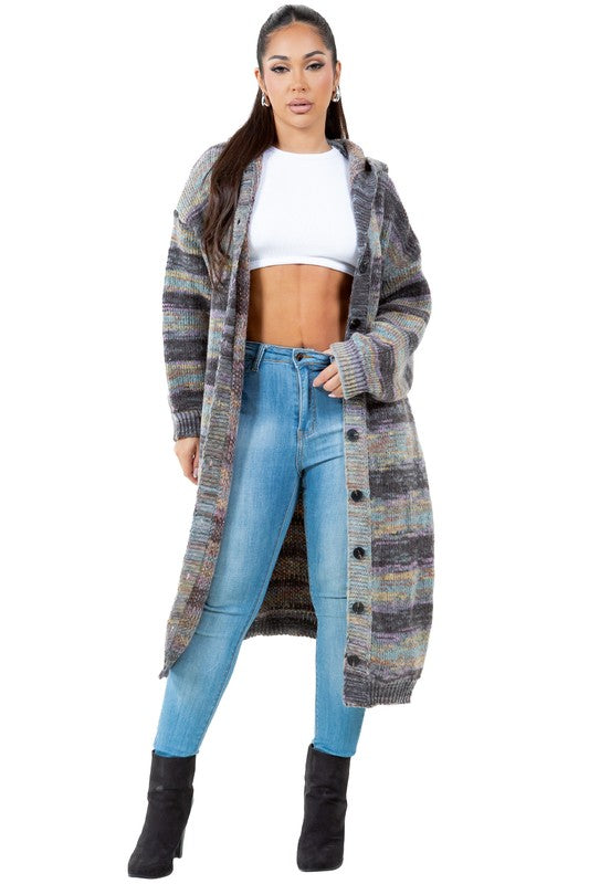 Women's Plaid Fashion Maxi Cardigan