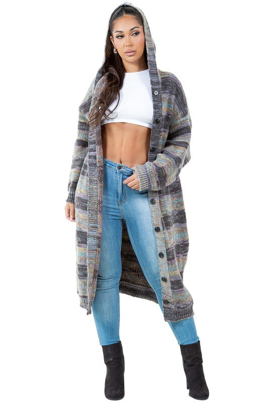 Women's Plaid Fashion Maxi Cardigan