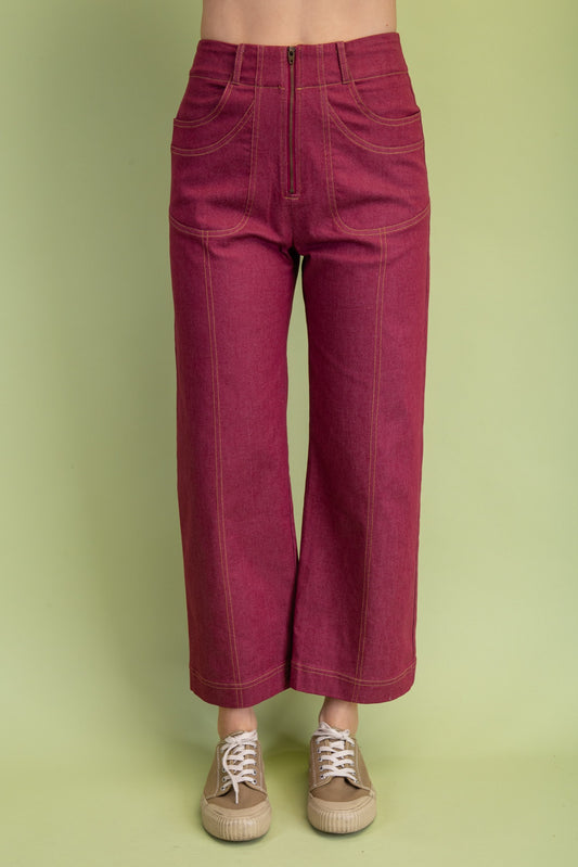 Gigio's Ankle Cropped Exposed Zipper Pants