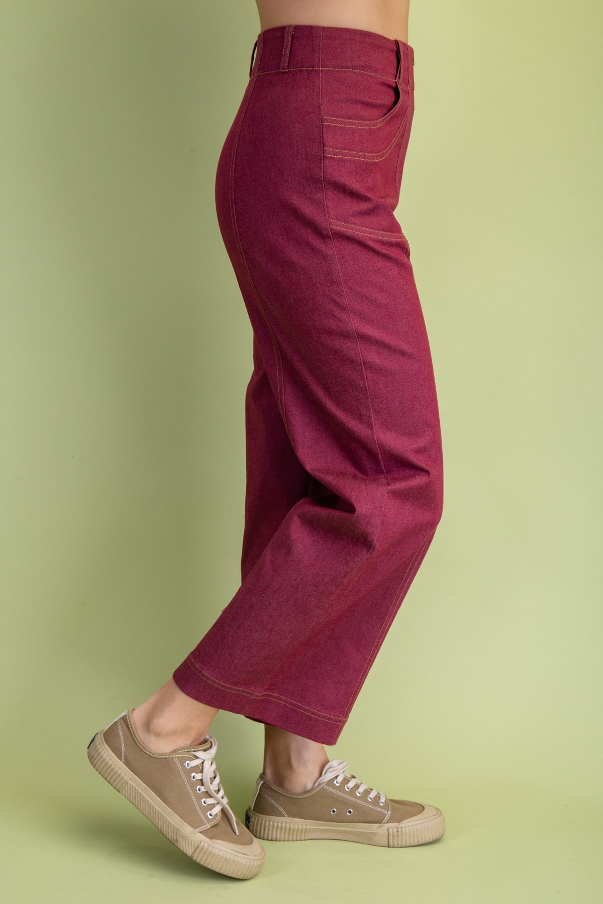 Gigio's Ankle Cropped Exposed Zipper Pants