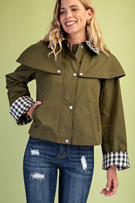 Gigio's Gingham Accented Jacket