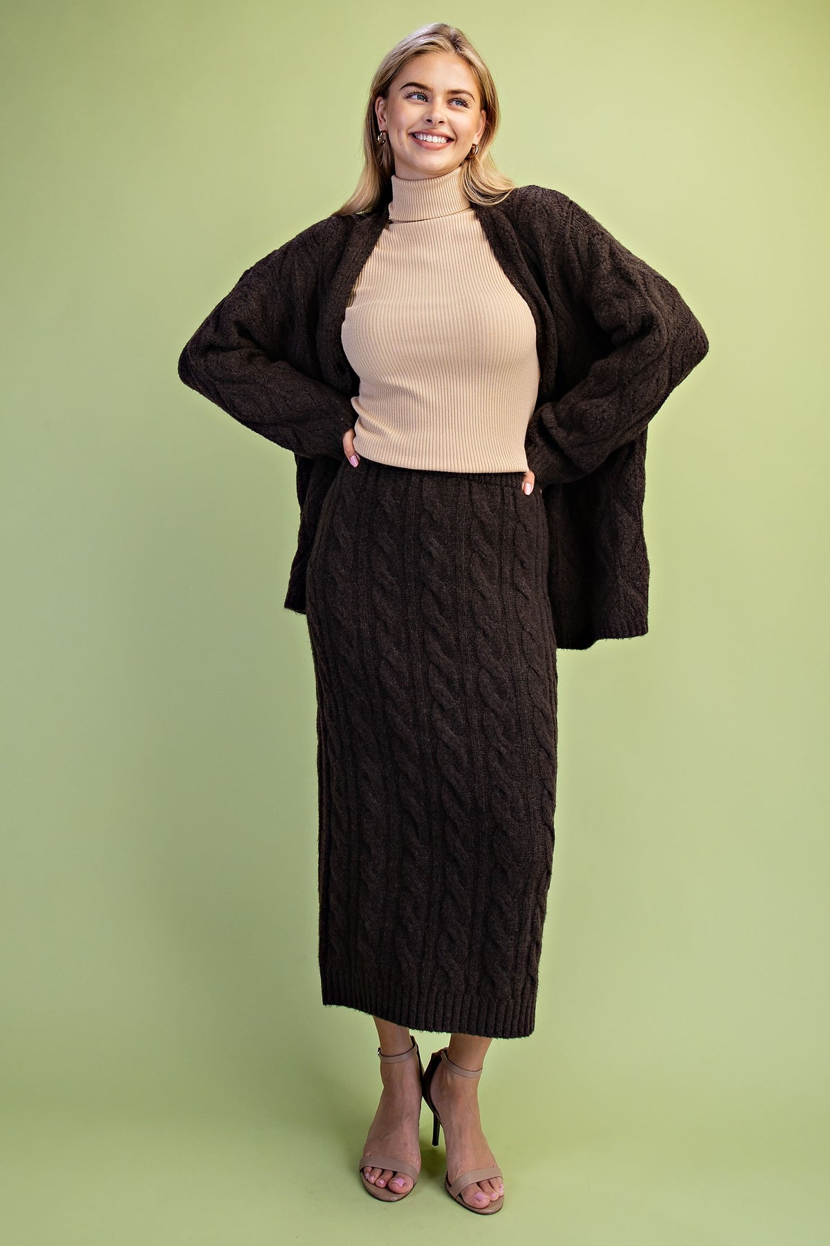 Gigio's Cable-knit Midi Skirt
