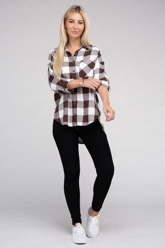 Women's Classic Plaid Flannel Shirt