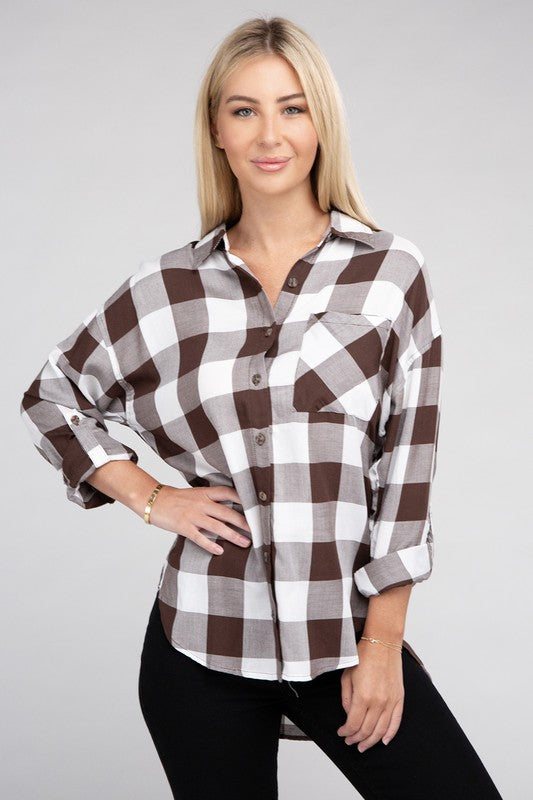 Women's Classic Plaid Flannel Shirt