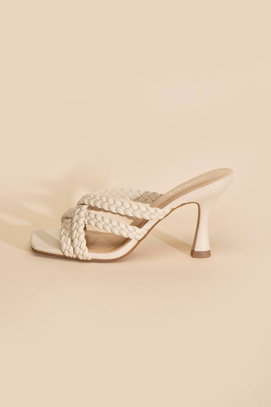 Kellan's Double Cross Braided Heels