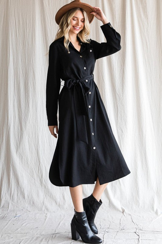 Maxi Button Down Shirt Dress