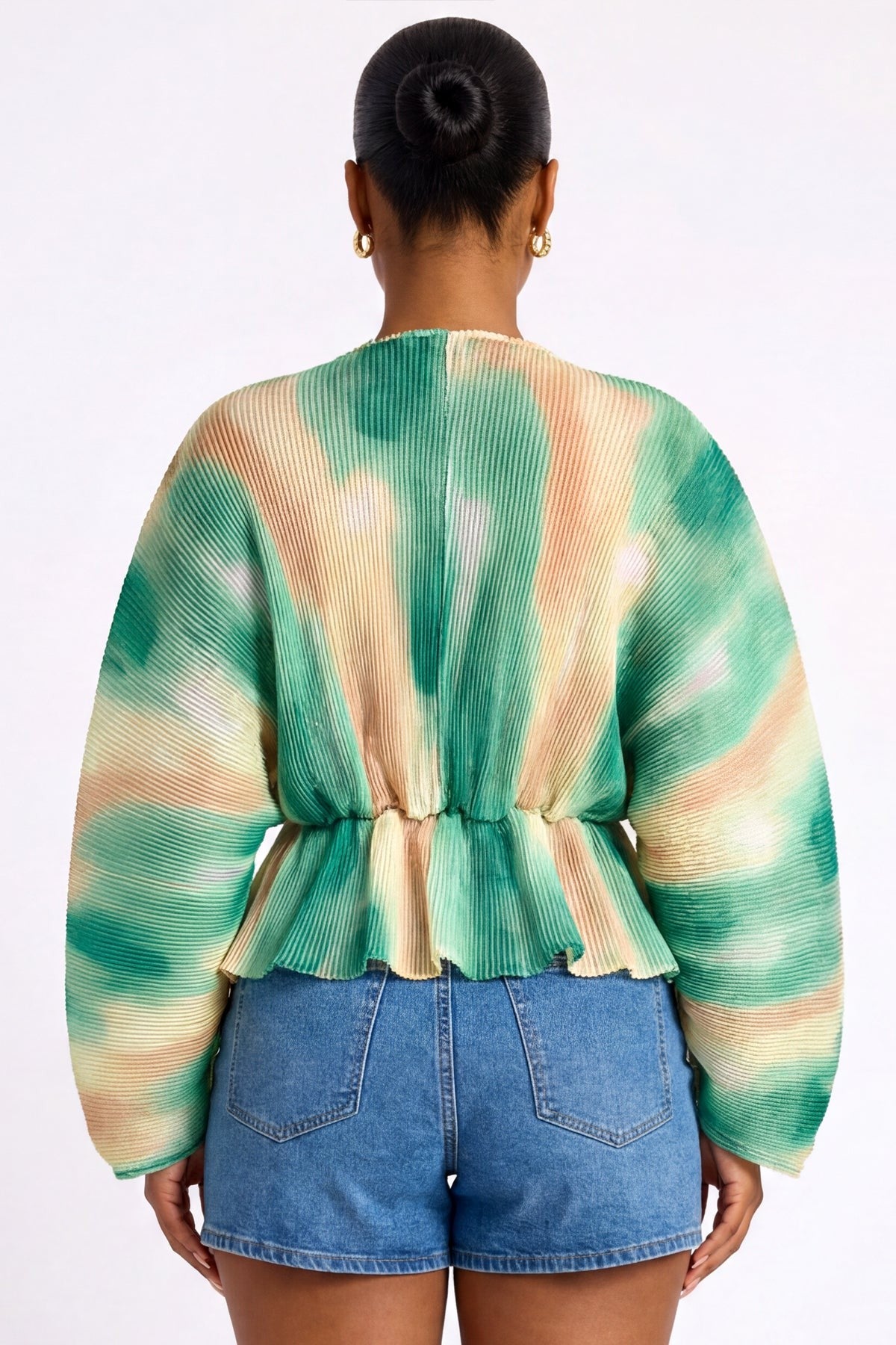 Plus Size Pleated Orbit Top