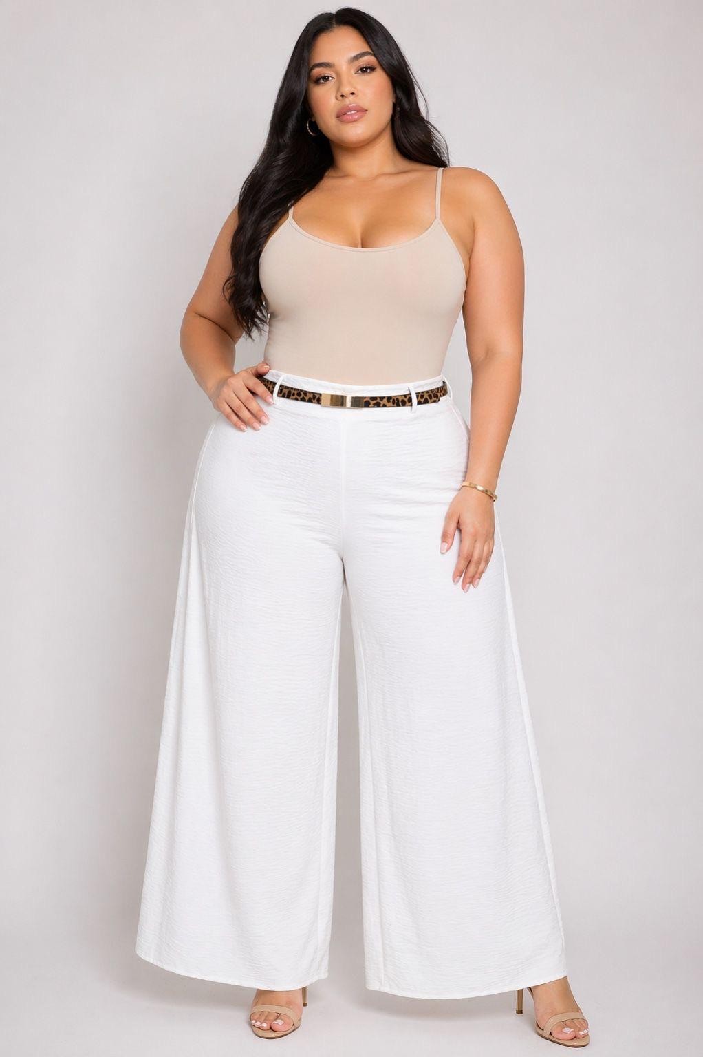 Plus Size Flowy Wide Leg Pant