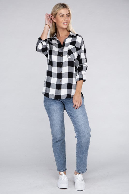 Women's Classic Plaid Flannel Shirt