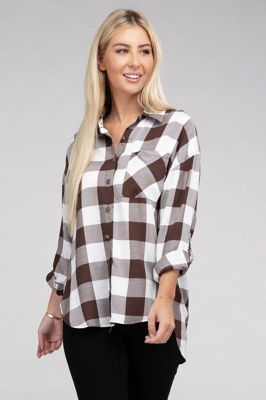 Women's Classic Plaid Flannel Shirt