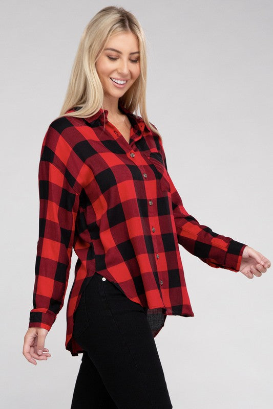 Women's Classic Plaid Flannel Shirt