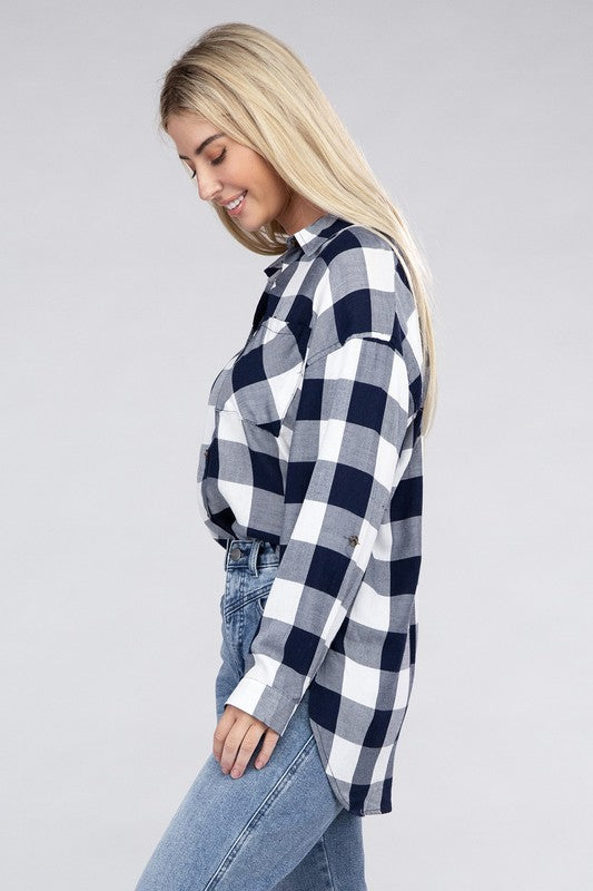 Women's Classic Plaid Flannel Shirt