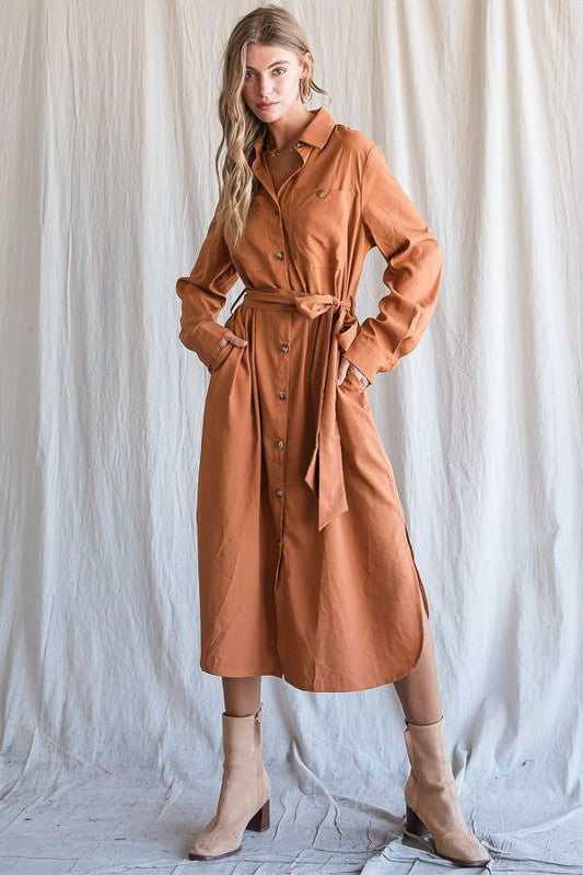 Maxi Button Down Shirt Dress