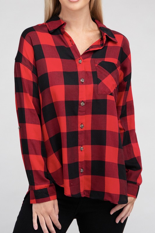 Women's Classic Plaid Flannel Shirt