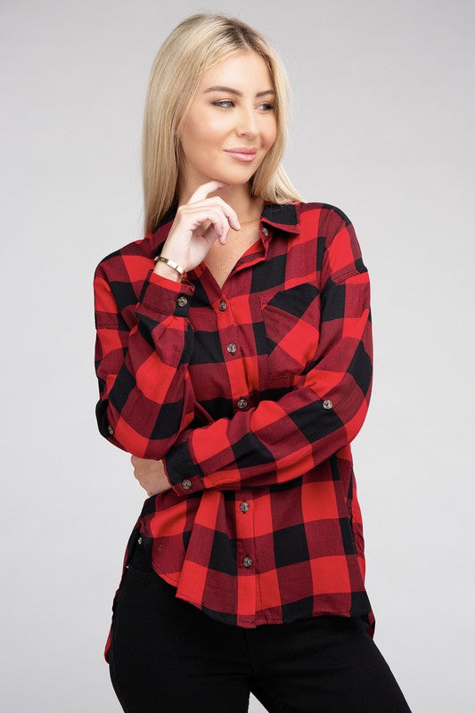 Women's Classic Plaid Flannel Shirt