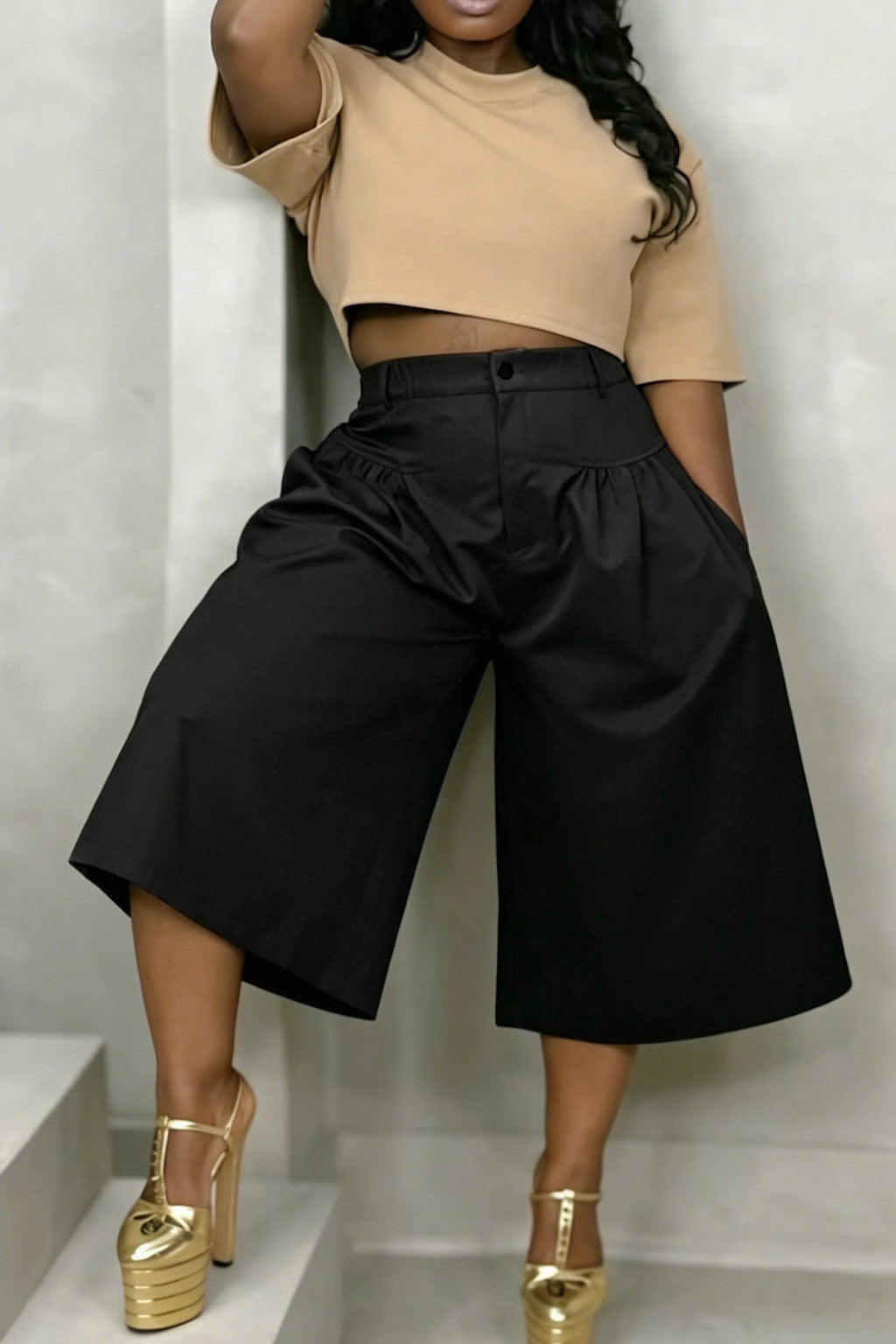 Architectural Swing Cropped Pants