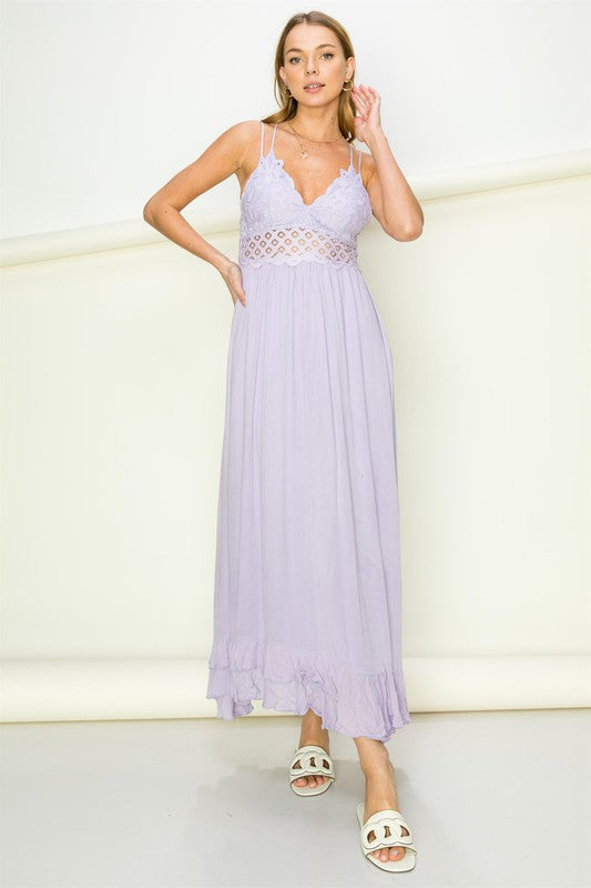 Women's In Love Bustier Lace Sleeveless Maxi Dress